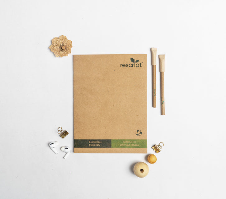 Recycled King Size 80 Pages Ruled Notebook