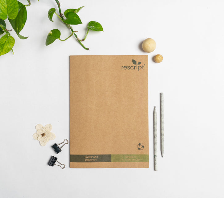 Recycled A4 Size 80 Pages Ruled Notebook