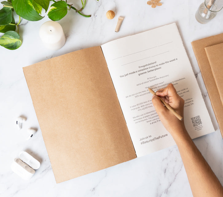 Recycled A4 Size 80 Pages Ruled Notebook