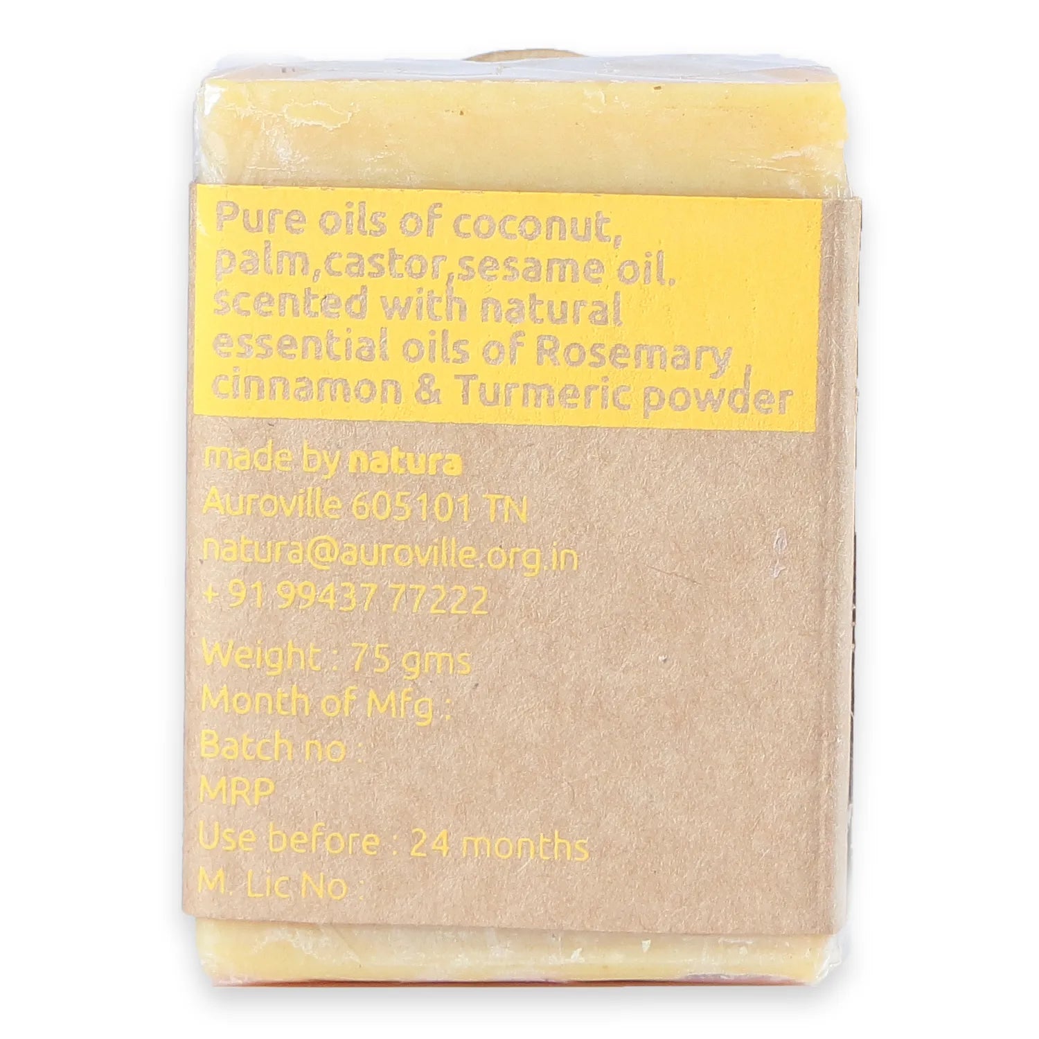 Turmeric Bath Soap / Spa Bar (75g)