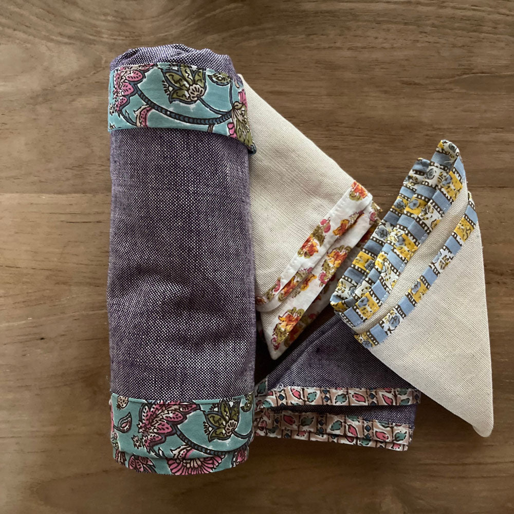 Handwoven Towels - Custom Border - Set of 1 Bath & 6 Face Towels