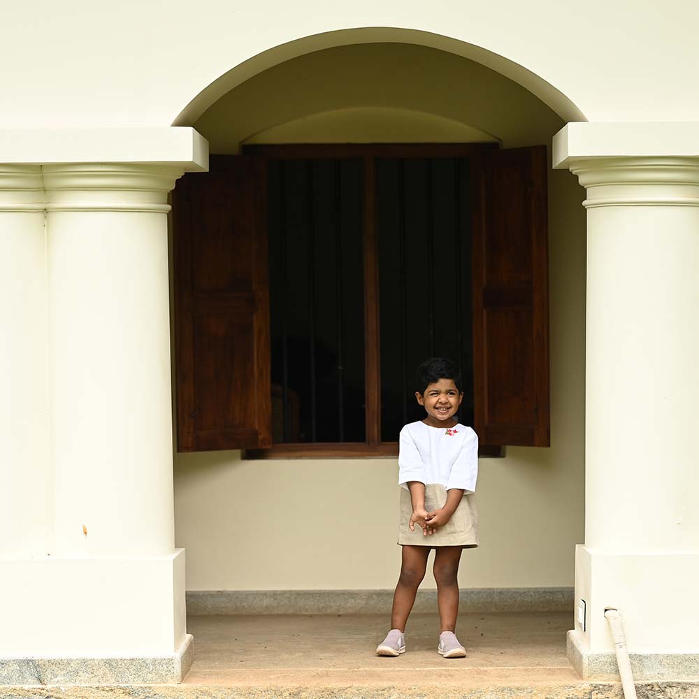 The Linen Colour Block Dress