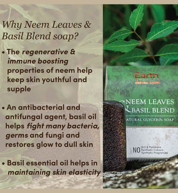 Neem leaves and Basil blend Natural Glycerin Soap