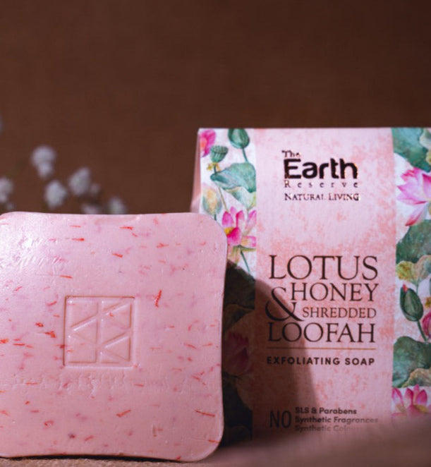 Lotus & Honey Shredded Loofah Exfoliating Soap