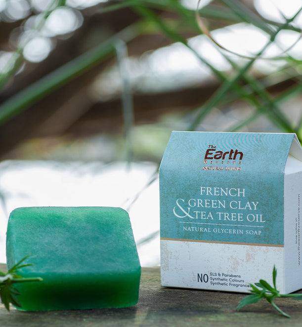 French Green Clay & Tea Tree Oil Natural Glycerin Soap