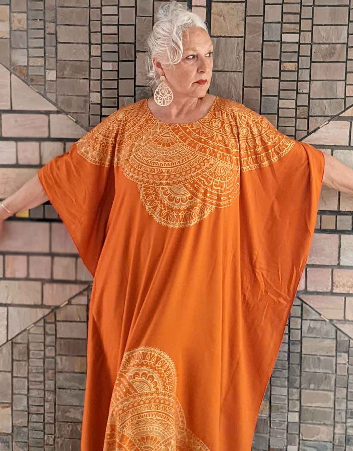 MANDALA KAFTAN ORANGE