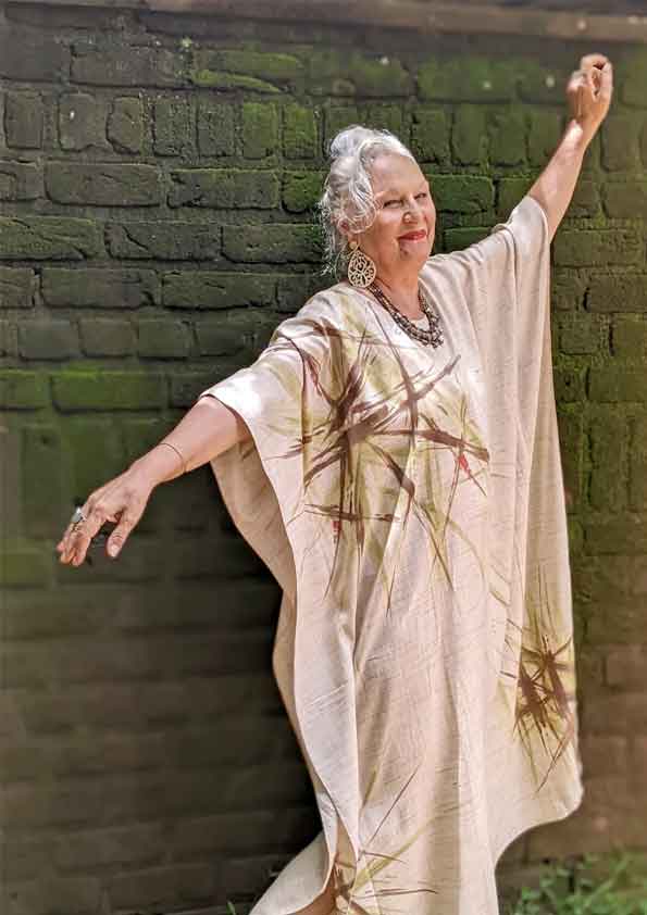 ABSTRACT KAFTAN NATURAL