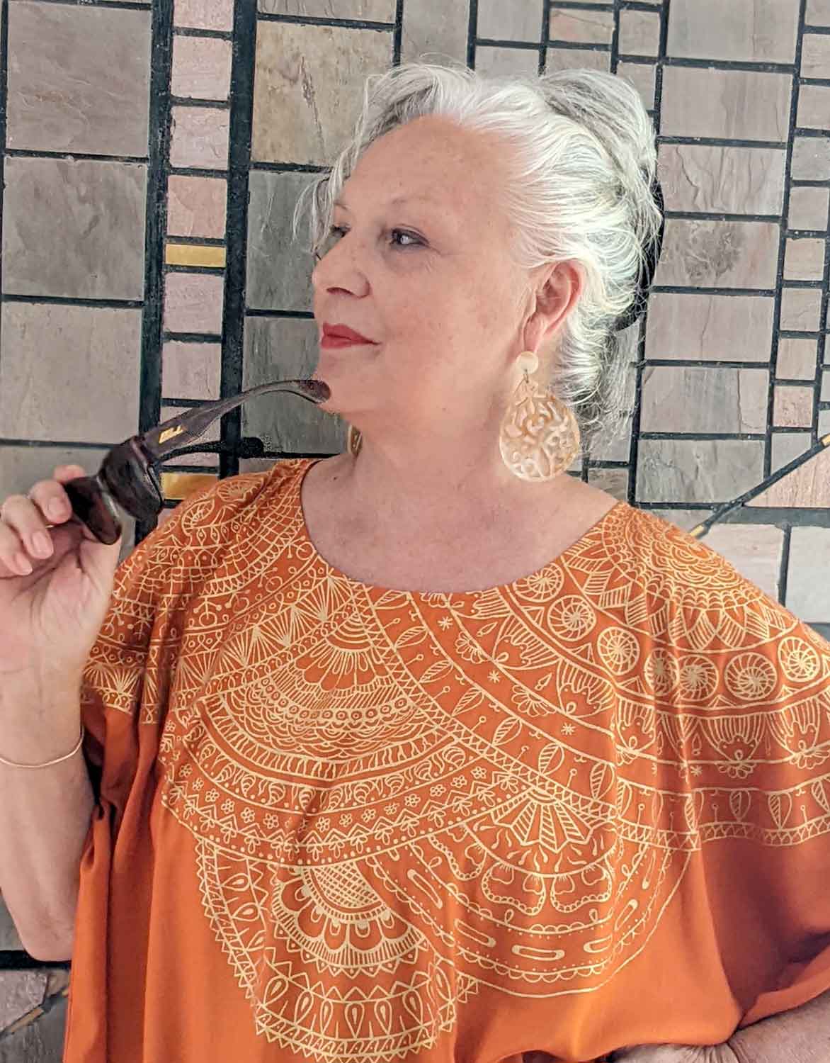 MANDALA KAFTAN ORANGE