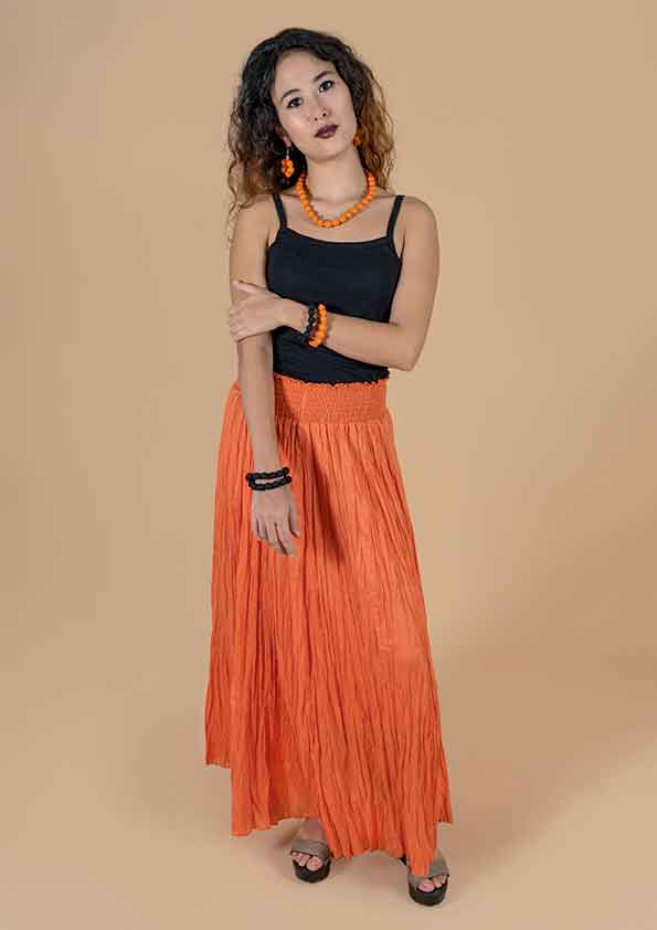 LOTUS WRINKLED SKIRT