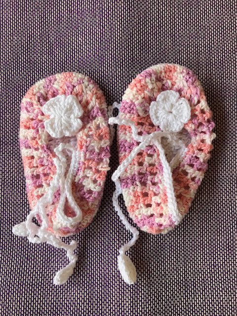 Baby Red Crochet Shoes(0-3 months)