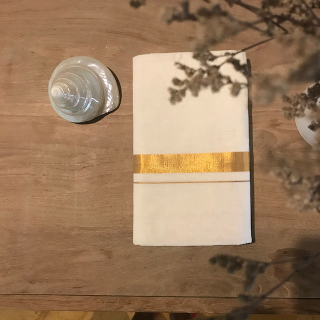 Mundu Broad Kasavu Gold