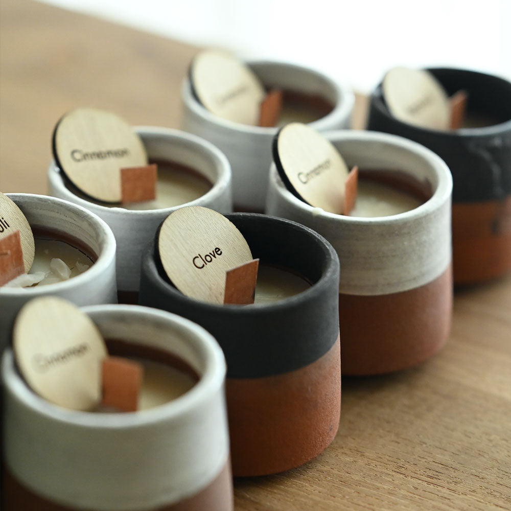 Custom Ceramic Candles - Soya Wax & Wooden Wicks