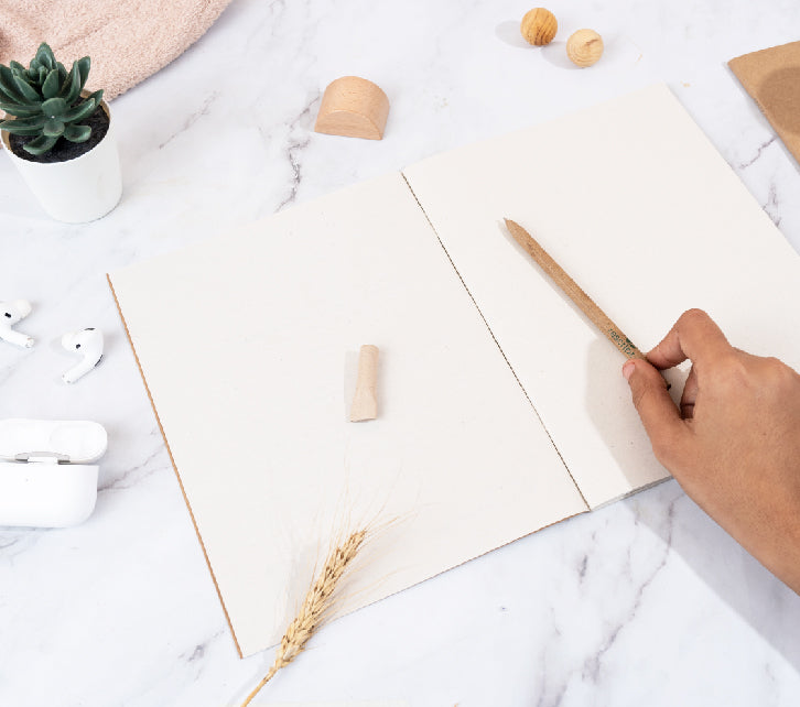 Recycled King Size 80 Pages Unruled Notebook