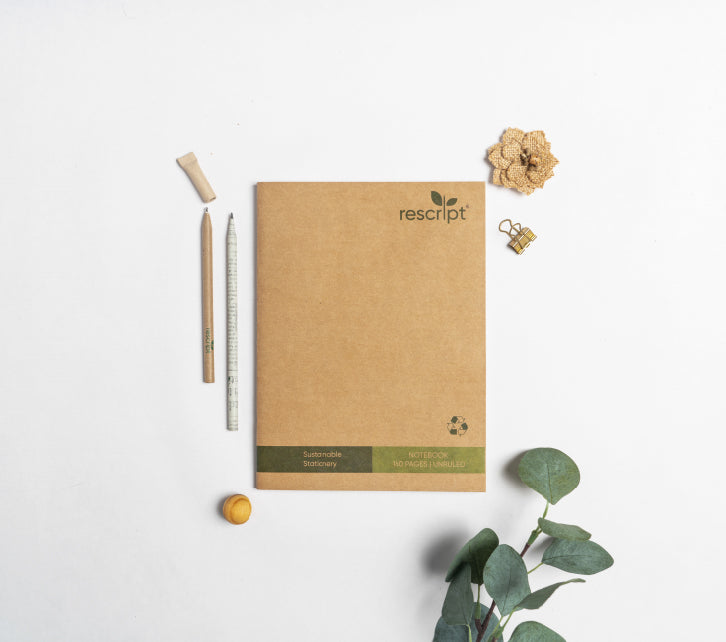 Recycled King Size 160 Pages Unruled Notebook