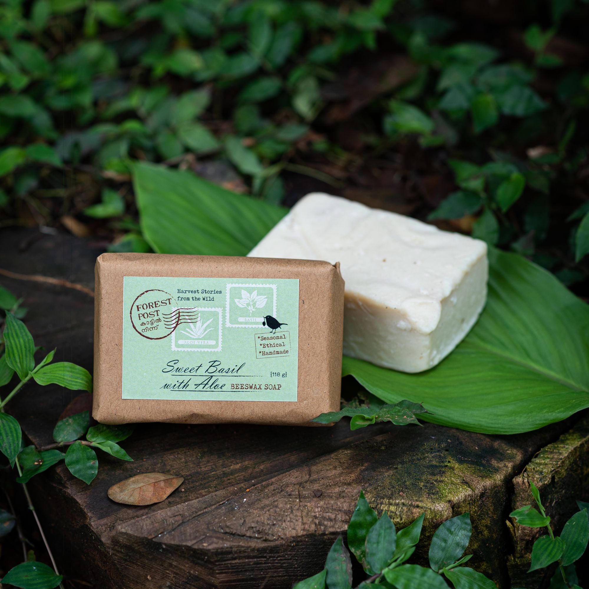 Aloe and Sweet Basil Soap 115g