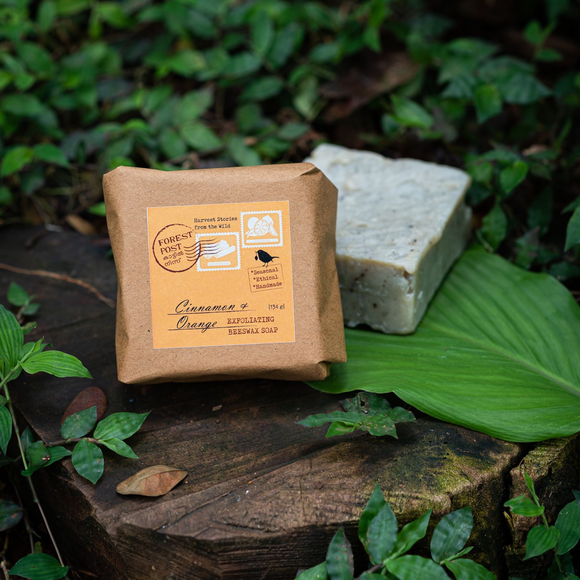Cinnamon Orange Soap with Coffee (square bar) 135g