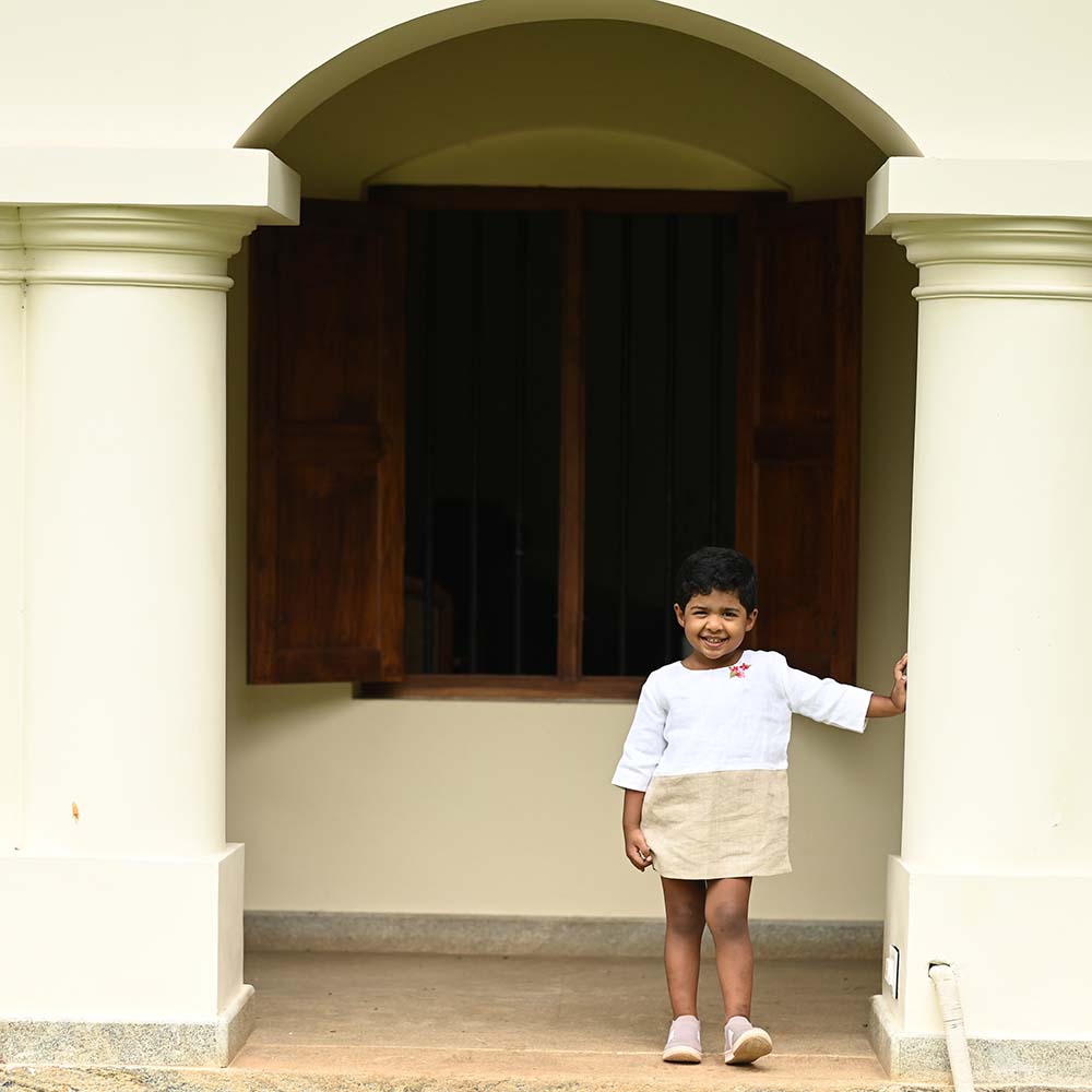 The Linen Colour Block Dress
