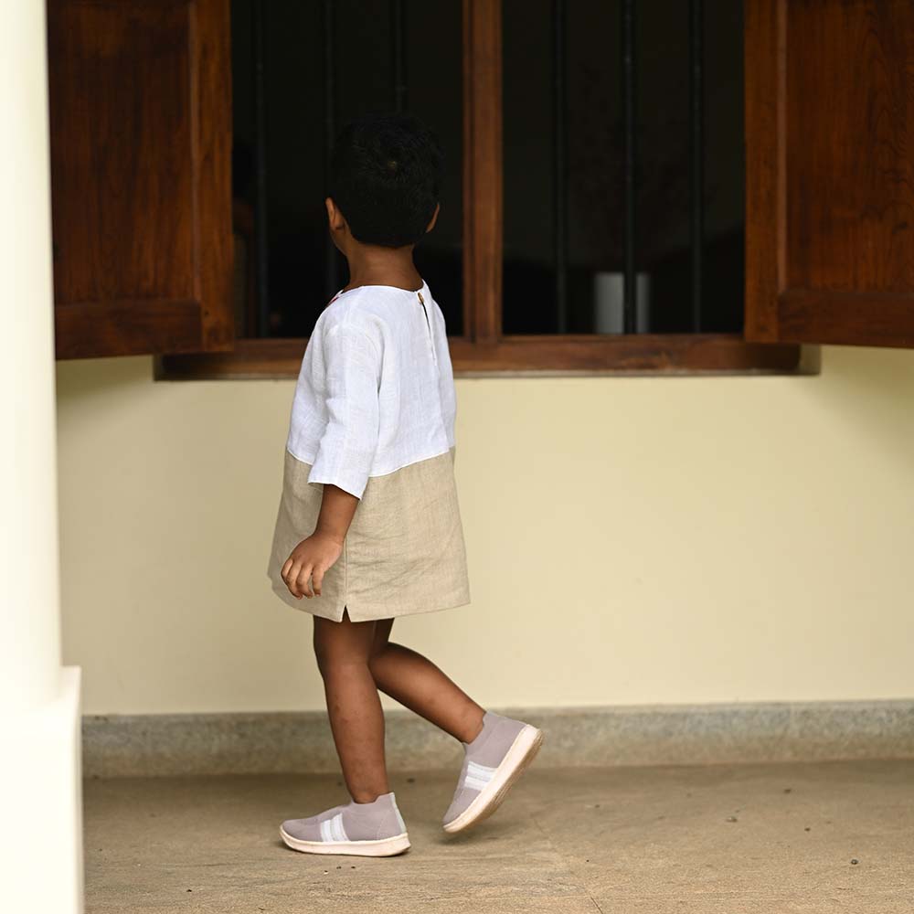 The Linen Colour Block Dress