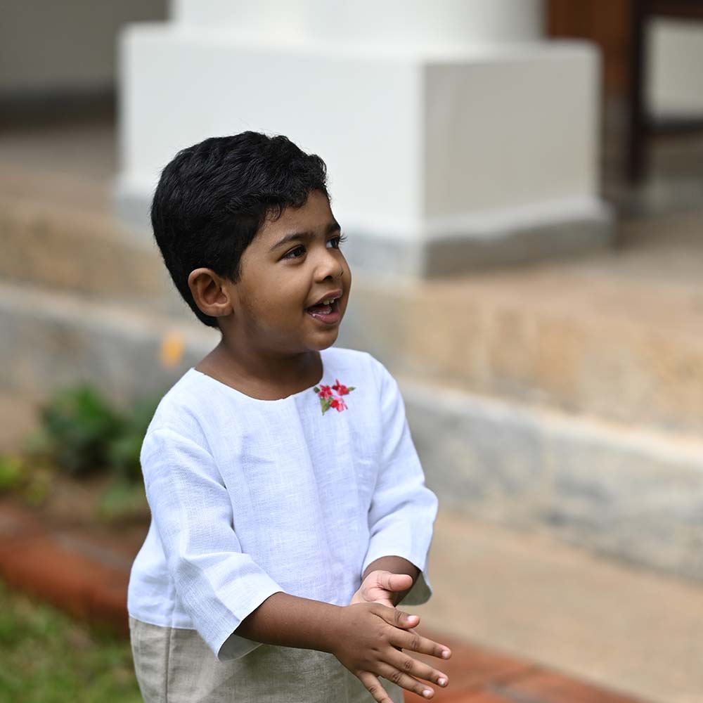 The Linen Colour Block Dress