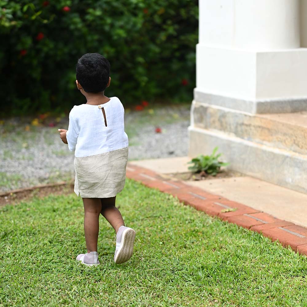 The Linen Colour Block Dress