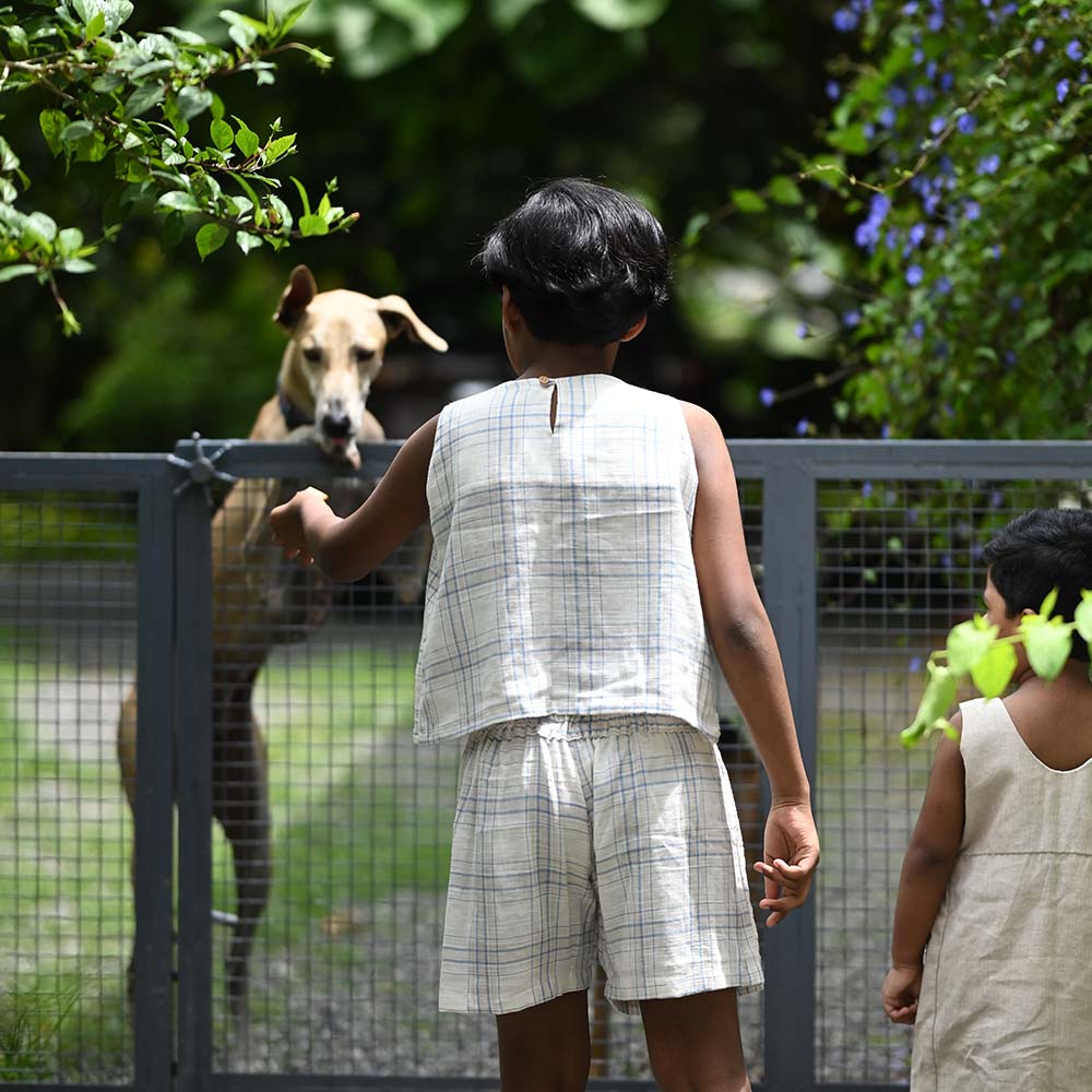 The Cotton Pintucks Top & Shorts Set for Little Adventurers