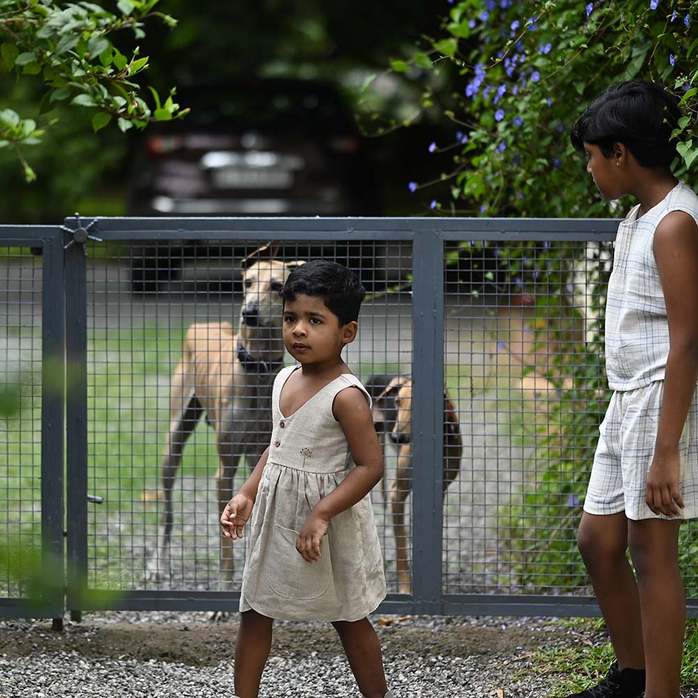The Cotton Pintucks Top & Shorts Set for Little Adventurers