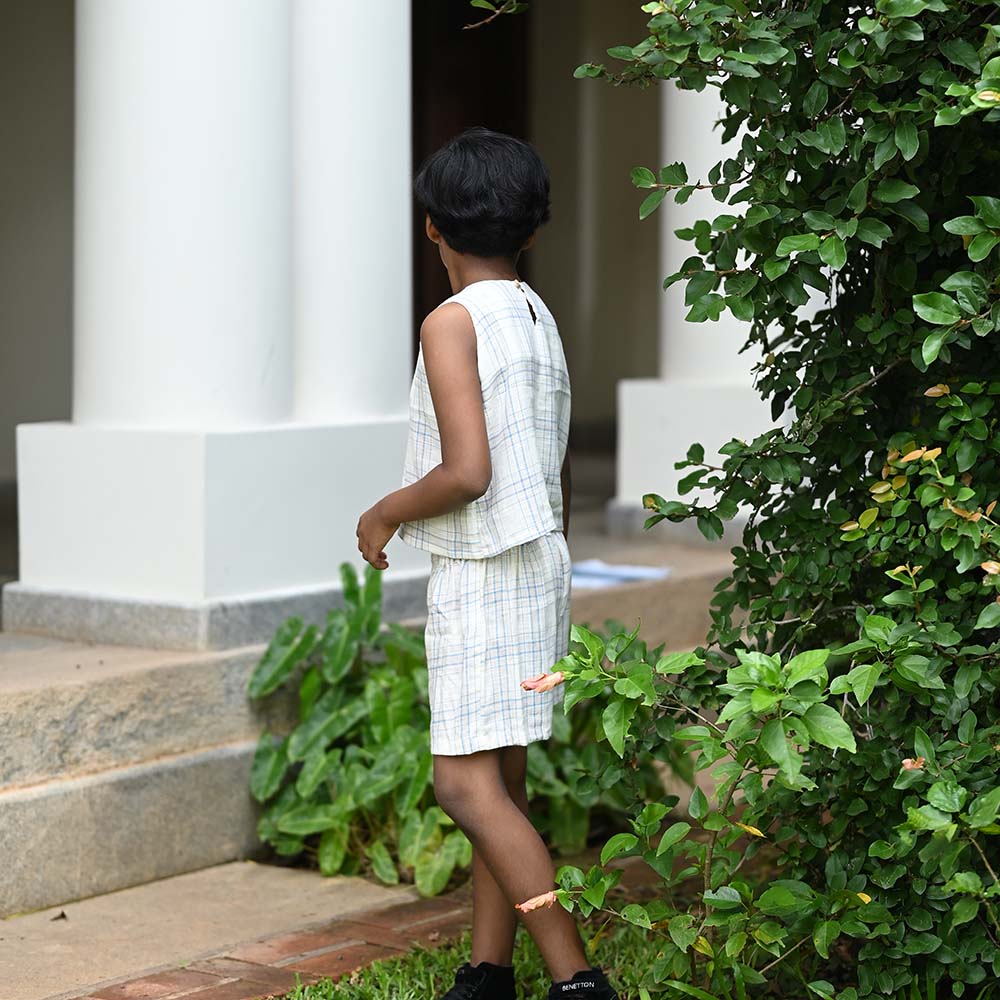 The Cotton Pintucks Top & Shorts Set for Little Adventurers