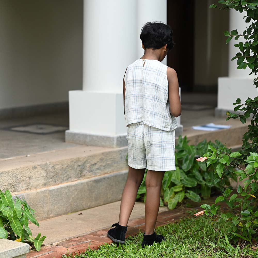 The Cotton Pintucks Top & Shorts Set for Little Adventurers