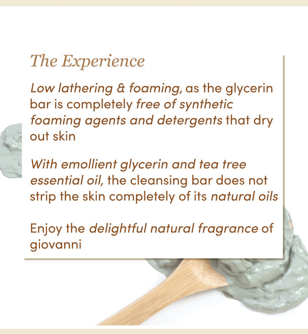 French Green Clay & Tea Tree Oil Natural Glycerin Soap