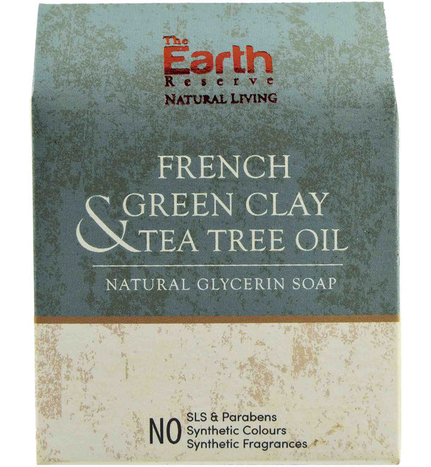 French Green Clay & Tea Tree Oil Natural Glycerin Soap