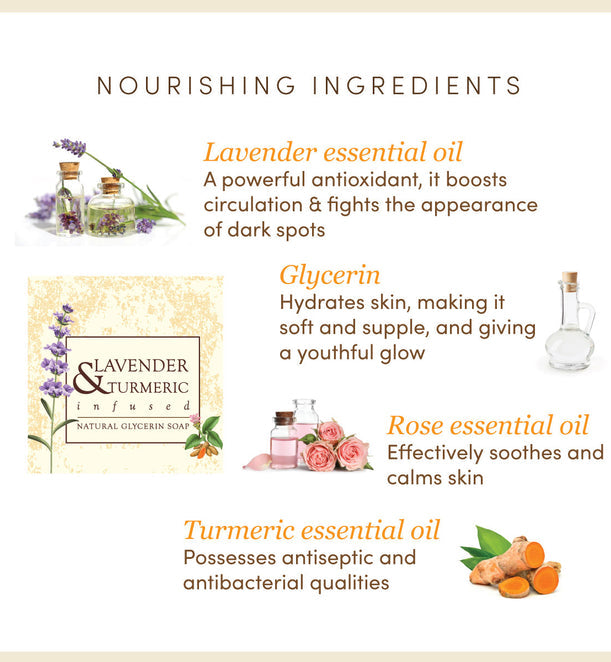 Lavender & Turmeric Infused Natural Glycerin Soap