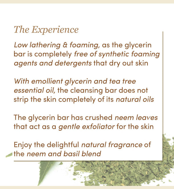 Neem leaves and Basil blend Natural Glycerin Soap