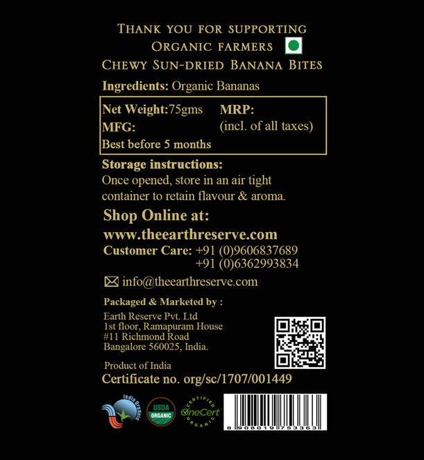 Chewy Sundried Banana Bites – Completely Organic Healthy Snack