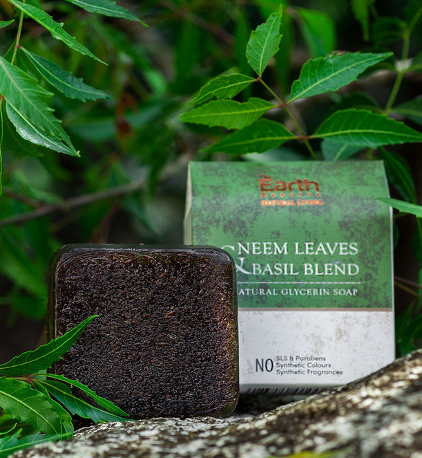 Neem leaves and Basil blend Natural Glycerin Soap