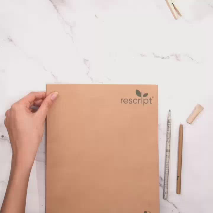 Recycled A4 Size 160 Pages Unruled Notebook