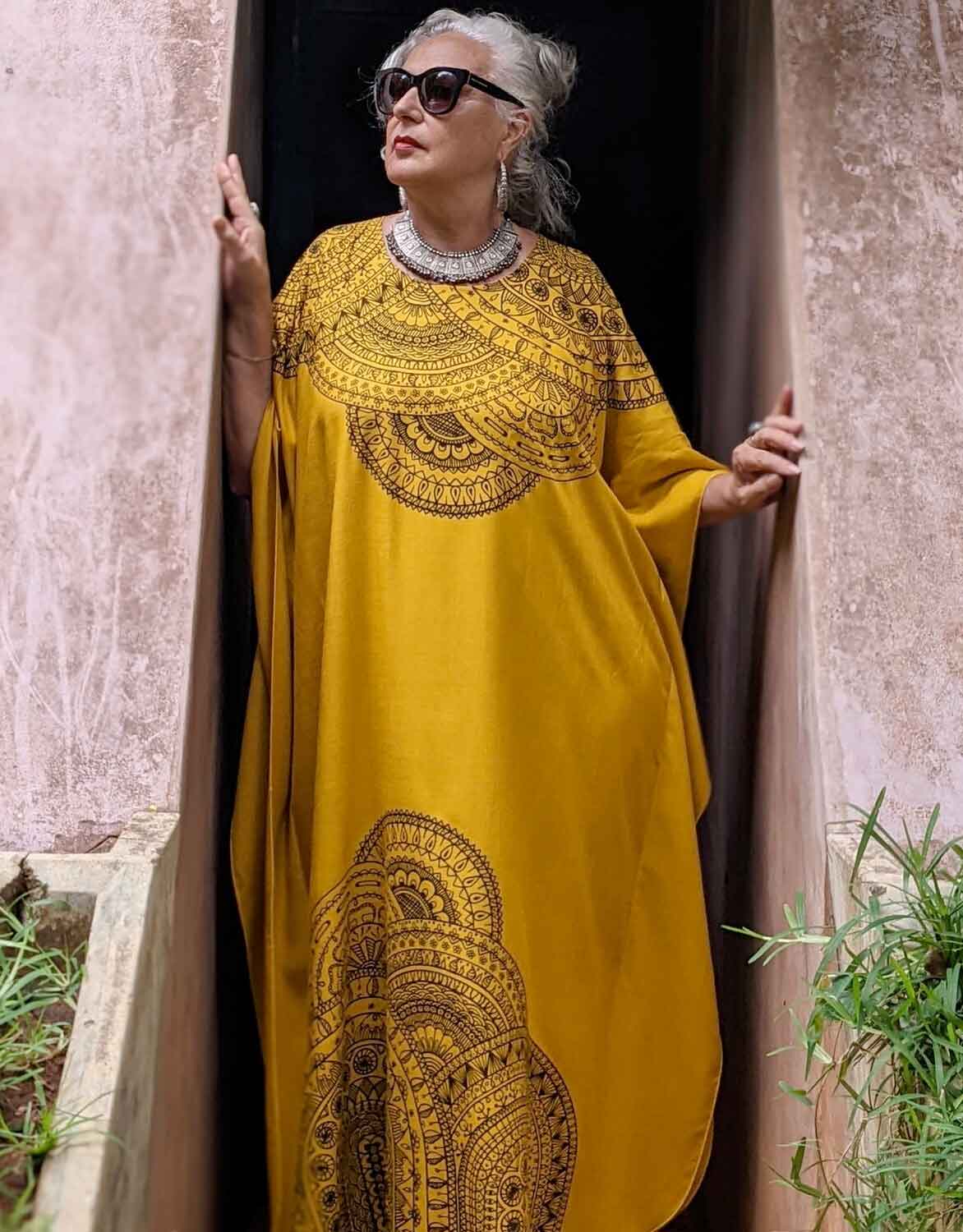 MANDALA KAFTAN YELLOW