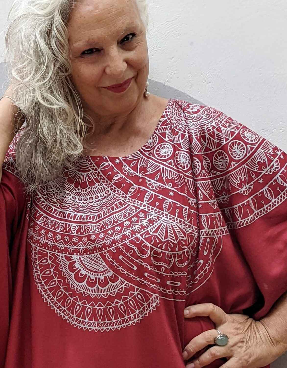 MANDALA KAFTAN RED
