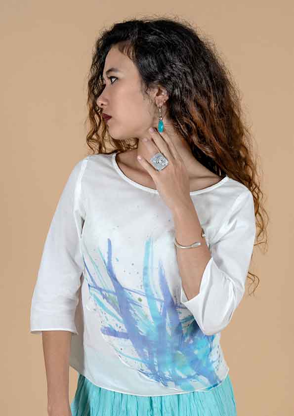 ASTER HAND PAINTED TOP