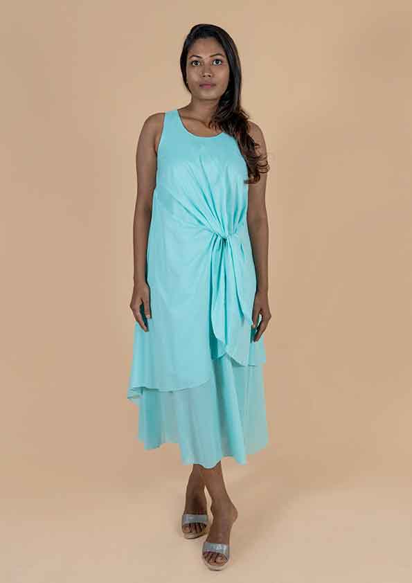 NERINE FRONT KNOT DRESS