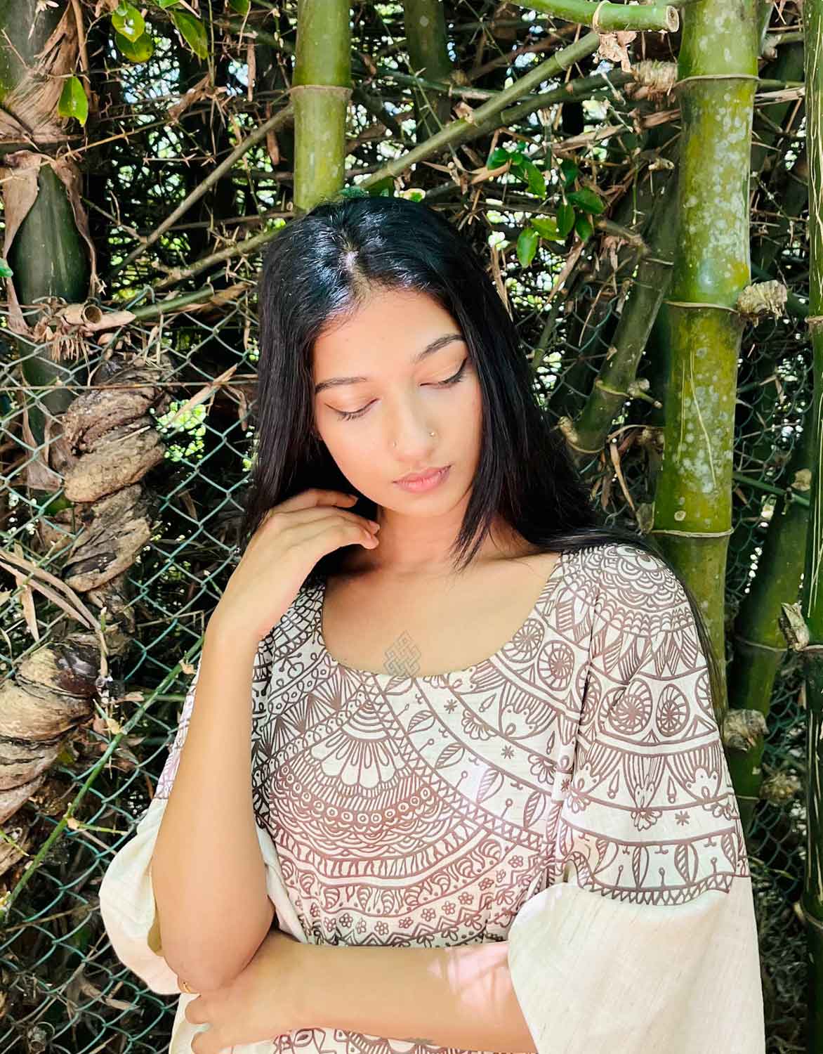MANDALA KAFTAN NATURAL