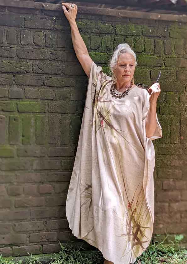 ABSTRACT KAFTAN NATURAL