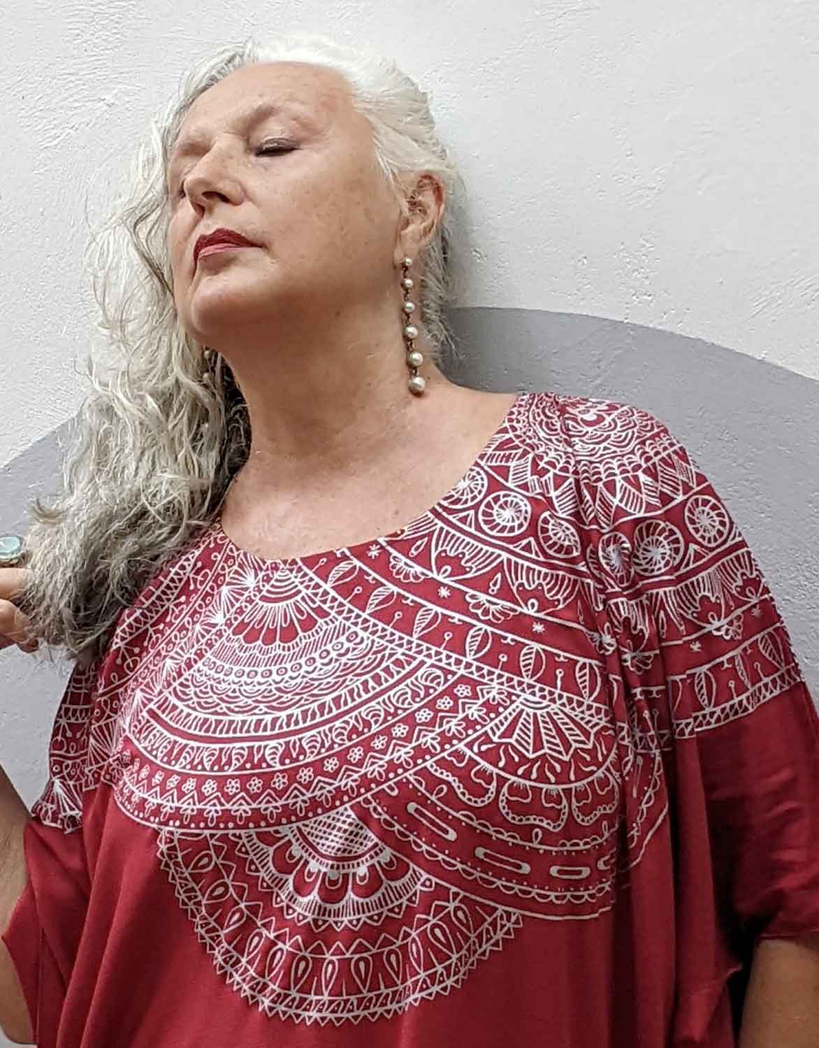 MANDALA KAFTAN RED