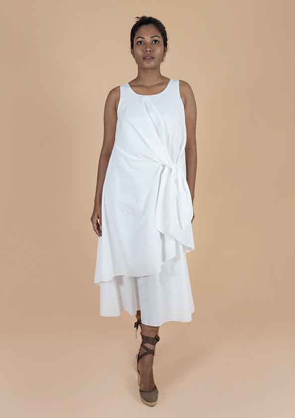 NERINE FRONT KNOT DRESS