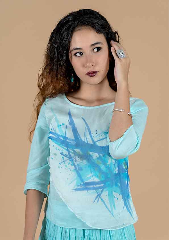 ASTER HAND PAINTED TOP