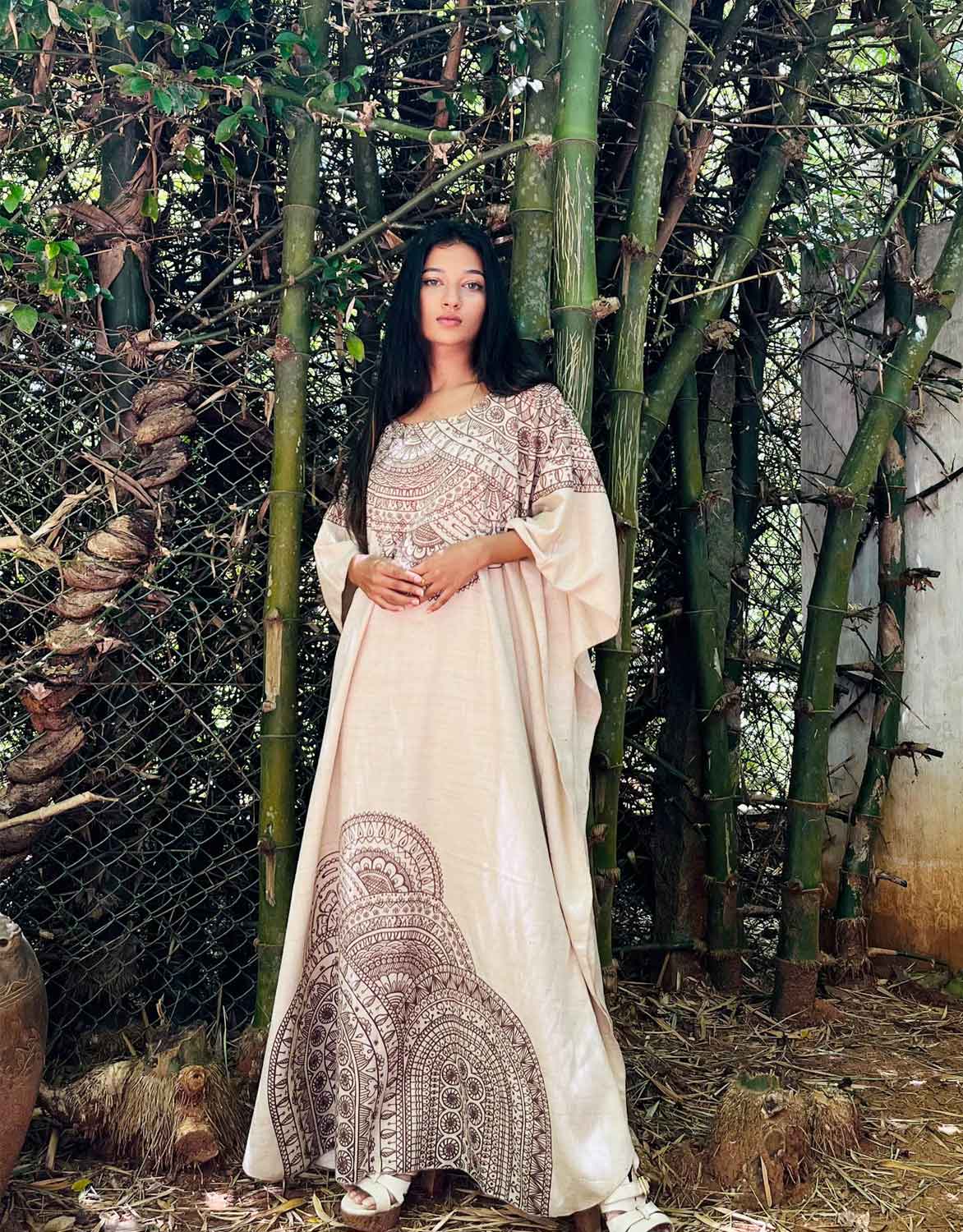 MANDALA KAFTAN NATURAL