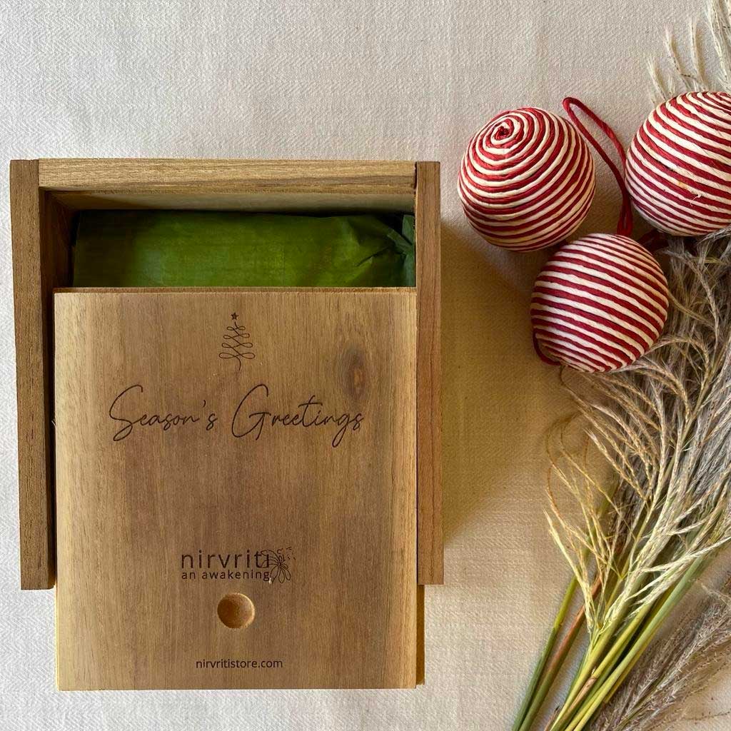 Limited Edition Fruit Cake 1 kg in Hand-Crafted Teak Wooden Box - Christmas Special 2025